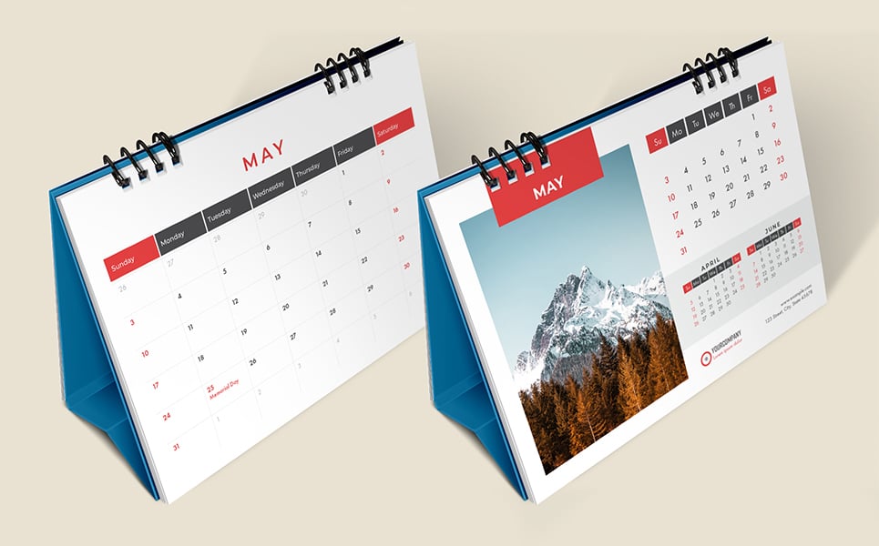 Desk Calendar 2020, Table Calendar, , 26 Pages Planner